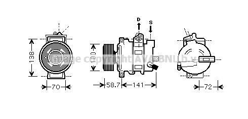 AVA QUALITY COOLING Компрессор, кондиционер AIK279